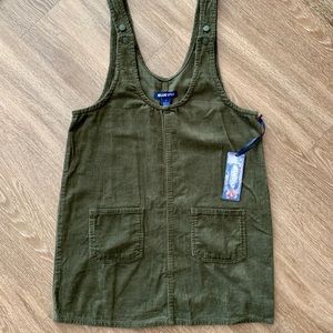 Corduroy overall skirt